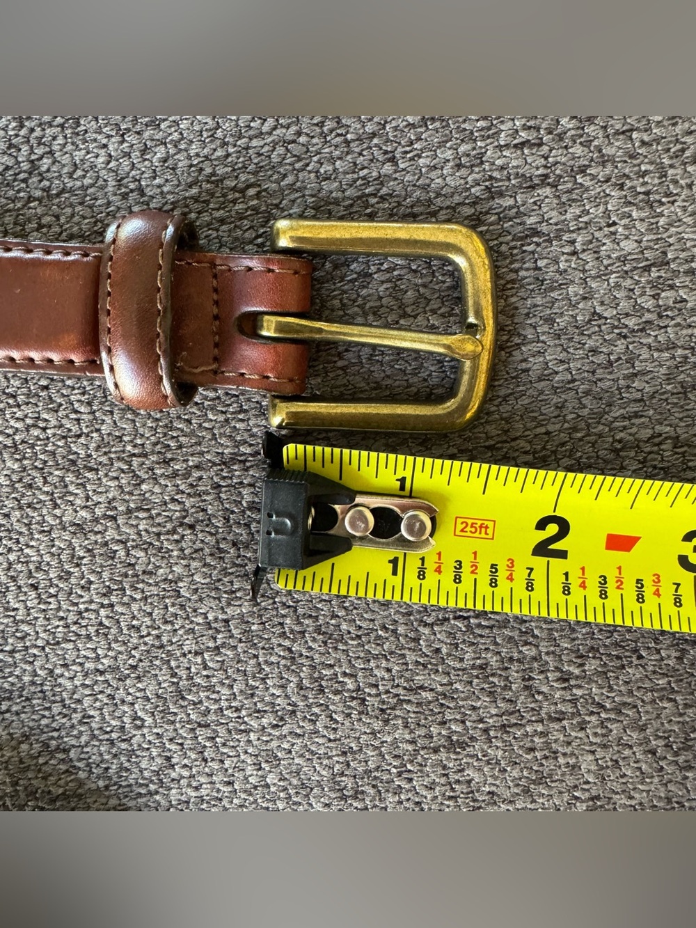 VTG Orvis Braided Brown Belt Leather Trim Brass Buckle Classic Business USA 36 - Picture 8 of 9